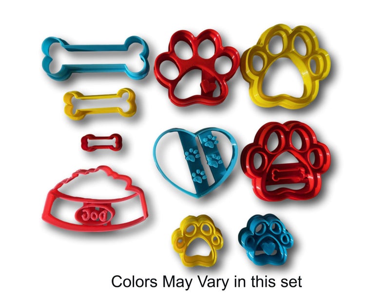 Arbi Design Dog Bone and Paw Limited Edition Cookie Cutter Set of 10 - Image 2